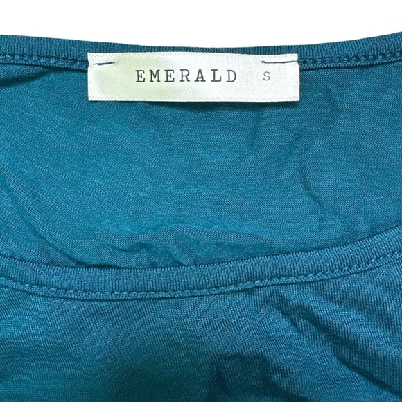 New Women's‎ Teal Ruffle and Lace Long Sleeve Top size Small - Picture 4 of 5